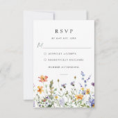 Summer Wildflower Garden Wedding RSVP Card (正面)