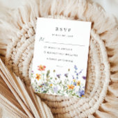 Summer Wildflower Garden Wedding RSVP Card