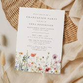Summer Wildflower Graduation Party 招待状