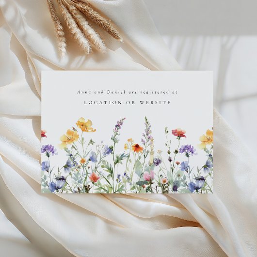 Summer Wildflower Wedding Registry Enclosure エンクロージャーカード