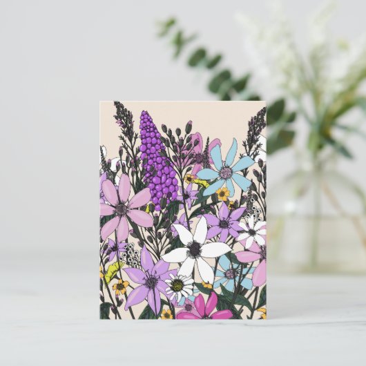 Summer Wildflowers ポストカード (スタンド正面)