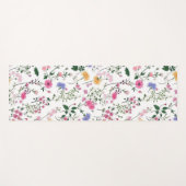 Summer Wildflowers on White ヨガマット (正面(横))
