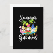 Summer With My Gnomiesかわいいガーデン格言ファミリーV 招待状 (正面/裏面)