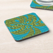Summer Words Tropical and Monstera Leaf Coasters コースター (左側)