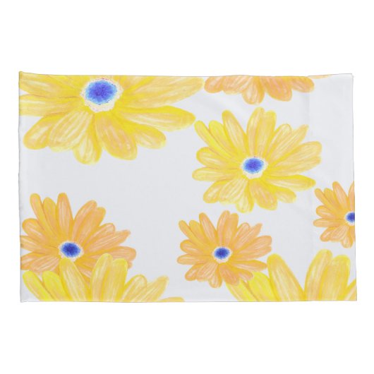 Summer Yellow Floral  枕カバー (裏面-右)