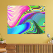Summerfeeling , Abstract 3D Rainbowart キャンバスプリント (インサイチュ (リビング))