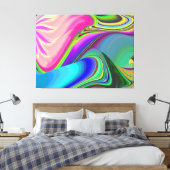 Summerfeeling , Abstract 3D Rainbowart キャンバスプリント (インサイチュ (寝室))