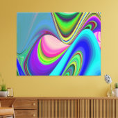 Summerfeeling , Abstract 3D Rainbowart キャンバスプリント (インサイチュ (リビング))