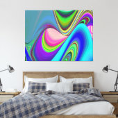 Summerfeeling , Abstract 3D Rainbowart キャンバスプリント (インサイチュ (寝室))
