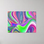 Summerfeeling , Abstract 3D Rainbowart キャンバスプリント (正面)