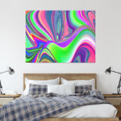 Summerfeeling , Abstract 3D Rainbowart キャンバスプリント (インサイチュ (寝室))