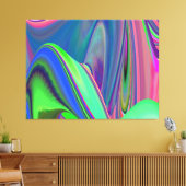 Summerfeeling , Abstract 3D Rainbowart キャンバスプリント (インサイチュ (リビング))