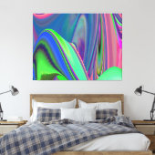 Summerfeeling , Abstract 3D Rainbowart キャンバスプリント (インサイチュ (寝室))