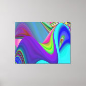 Summerfeeling , Abstract 3D Rainbowart キャンバスプリント (正面)