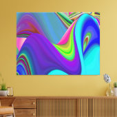 Summerfeeling , Abstract 3D Rainbowart キャンバスプリント (インサイチュ (リビング))