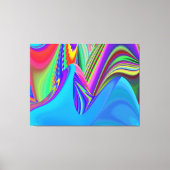 Summerfeeling , Abstract 3D Rainbowart キャンバスプリント (正面)