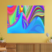 Summerfeeling , Abstract 3D Rainbowart キャンバスプリント (インサイチュ (リビング))