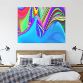 Summerfeeling , Abstract 3D Rainbowart キャンバスプリント (インサイチュ (寝室))