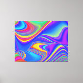 Summerfeeling , Abstract 3D Rainbowart キャンバスプリント (正面)
