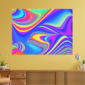 Summerfeeling , Abstract 3D Rainbowart キャンバスプリント (インサイチュ (リビング))