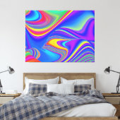 Summerfeeling , Abstract 3D Rainbowart キャンバスプリント (インサイチュ (寝室))