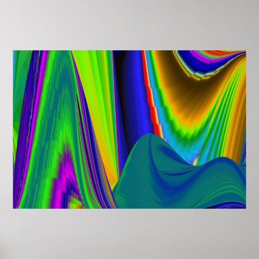 Summerrainbow、抽象芸術3D Rainbowartポスター ポスター (正面)