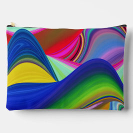 Summerrainbow , Abstract 3D Rainbowart アクセサリーポーチ