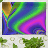 Summerrainbow , Abstract 3D Rainbowart キッチンタオル (折り畳み)