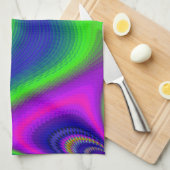 Summerrainbow , Abstract 3D Rainbowart キッチンタオル (四つ折り)