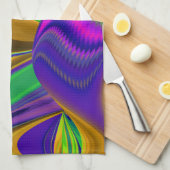 Summerrainbow , Abstract 3D Rainbowart キッチンタオル (四つ折り)