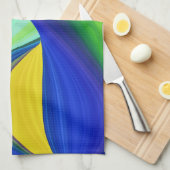 Summerrainbow , Abstract 3D Rainbowart キッチンタオル (四つ折り)
