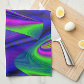 Summerrainbow , Abstract 3D Rainbowart キッチンタオル (四つ折り)