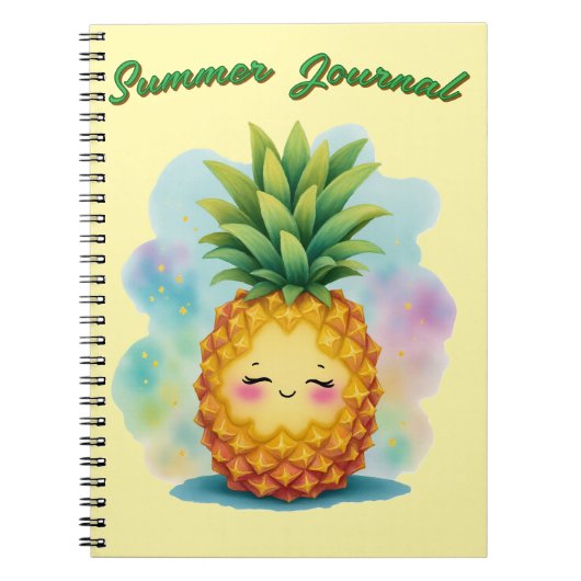 Summer's Journalハッピーパイナップルノート ノートブック (正面)