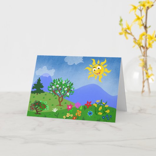 Summertime カード (黄色い花)