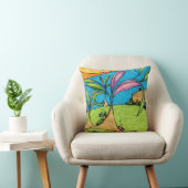 Summertime Ladybird Painting Throw Pillow クッション (椅子)
