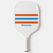 Summertime Nostalgic Across Striping with Name ピックルボールラケット (裏面)