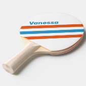 Summertime Nostalgic Angled Striping with Name 卓球ラケット (正面アングル)