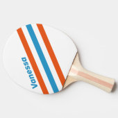 Summertime Nostalgic Angled Striping with Name 卓球ラケット (横)