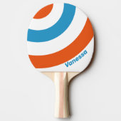 Summertime Nostalgic Circle Stripe with Name 卓球ラケット (裏面)