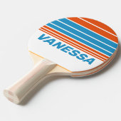 Summertime Nostalgic Horizon Striping with Name 卓球ラケット (正面アングル)