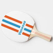 Summertime Nostalgic Pin Stripes with Name 卓球ラケット (横)