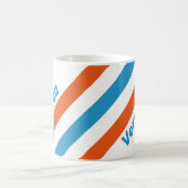 Summertime Nostalgic Stripes with Name コーヒーマグカップ (中央)