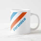 Summertime Nostalgic Stripes with Name ジャンボコーヒーマグカップ (右)