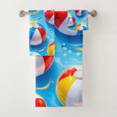 Summertime splash beach ball, premium hand and bat バスタオルセット (インサイチュ)