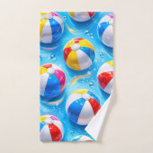 Summertime splash beach ball, premium hand and bat バスタオルセット (ハンドタオル)
