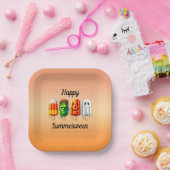 Summerween Halloween Summer Party ペーパープレート (パーティー)