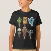 Summerween Horror Movies Summer Popsicle Halloween Tシャツ (正面)