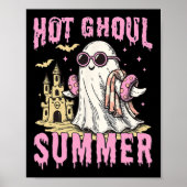Summerween Hot Ghoul Summer Funny Cute Ghost Pool ポスター (正面)