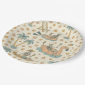 Summerween Party Skeleton Paper Plates ペーパープレート (アングル)