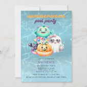 Summerween Pool Party Kids Birthday Party Any Age  招待状 (正面)